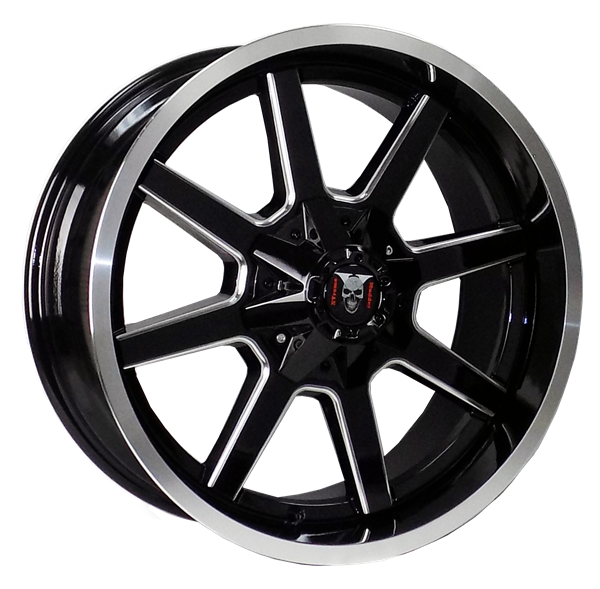 XTREME MUDDER B163 20X9+0 6X135+6X139.7 C.B 106.10 BLACK MILLING WINDOW MACHINE LIP