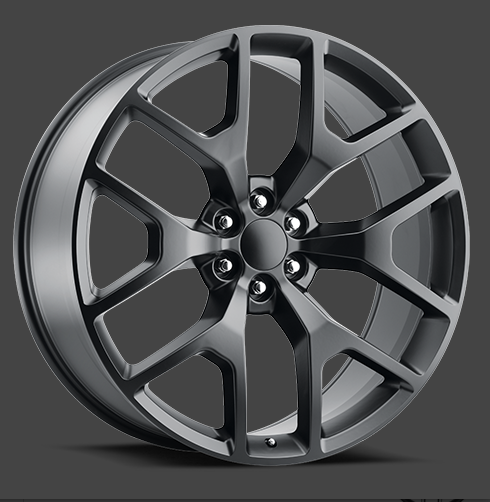 2113 [GMC SIERRA] REPLICA 20X9+27 6X139.7 C.B 78.10 BLACK**GLOSS BLACK**