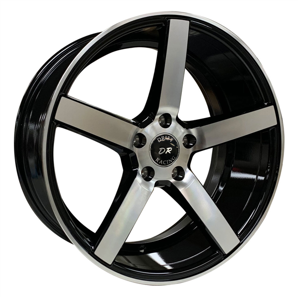 DRIFT RACING DR26 J026 19X8.5+40 5X112 C.B 66.56 BLACK MACHINE FACE