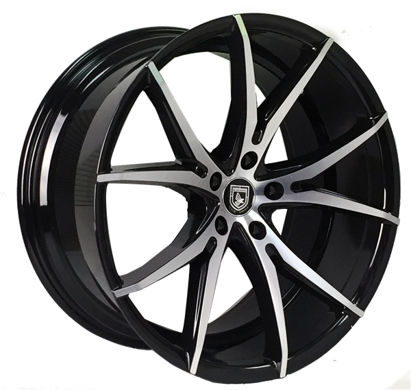 ELEGANTE E-10 5363 20X8.5+20 5X115 C.B 71.50 GLOSS BLACK MACHINED FACE