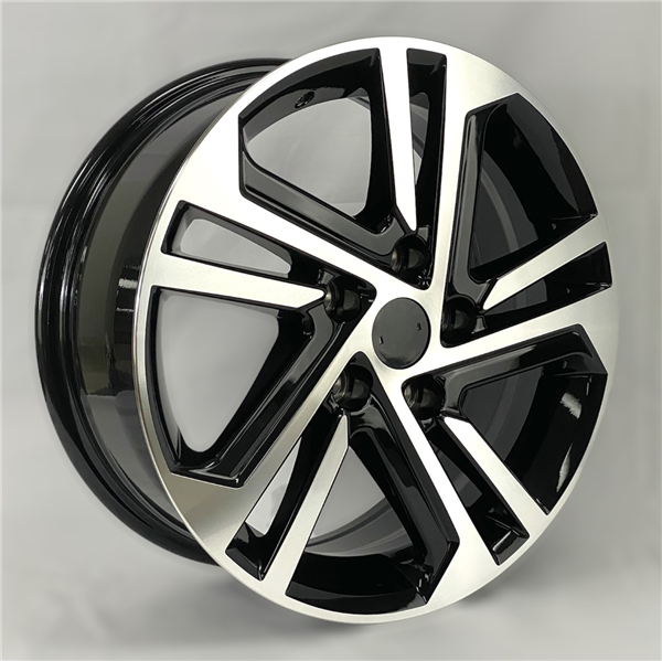 H636 TOYOTA REPLICA 16X6.5+40 5X114.3 C.B 66.10 BLACK MACHINE FACE
