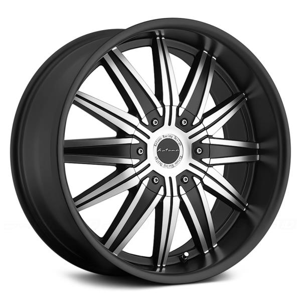 KATANA K107 20X9+15 6X139.7 MATTE BLACK MACHINE FACE