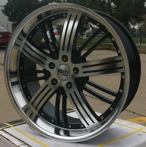 ROSS 503 20X8.5+35 5X114.3 C.B 73.10 BLACK W/ MACHINE FACE