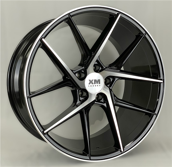 XM LUXURY XM-204 20X10+20  5X115 C.B 74.10 BLACK MACHINE FACE