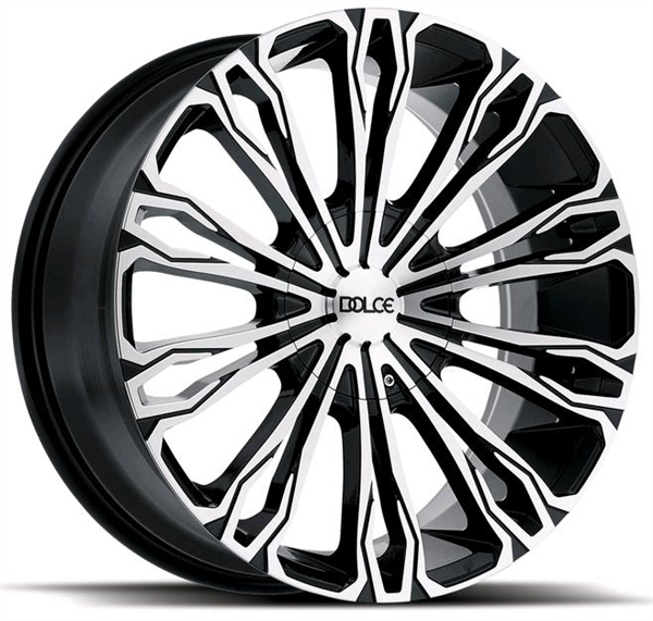 DOLCE DC36 20X8.5+18 5X115+5X139.7 C.B 87.10 GLOSS BLACK MACHINE