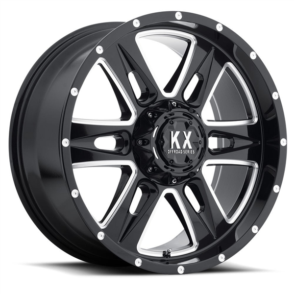 KATANA KX01 17X9-12 5X114.3+5X127 C.B 78.30 GLOSS BLACK MILLED