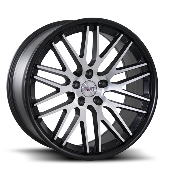 AVAT AV12 20X10+40 5X112 C.B 66.6 MATTE BLACK MACHINE FACE***STAGGERED***