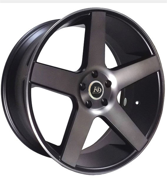 K9 K15 5198 20X9.5+15 5X115 C.B 74.10 SATIN BLACK W/ CLEAR TINT