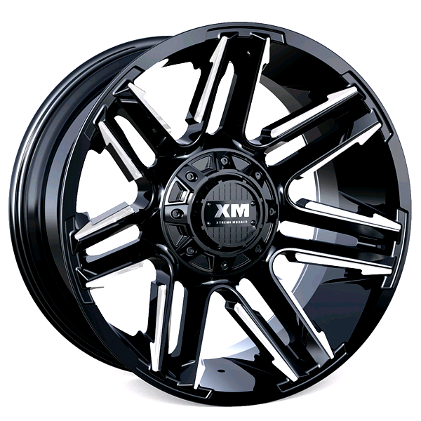 XTREME MUDDER XM-314 A0102  20X12-44 5X114.3+5X127 C.B 78.10 BLACK MILLED EDGE