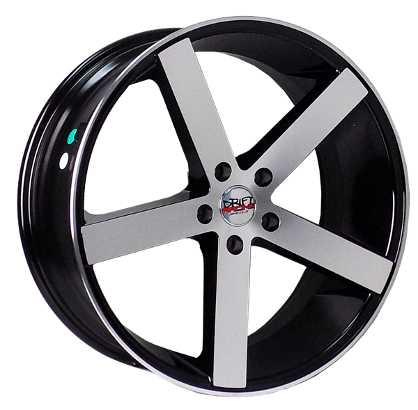 DRIFT RACING DR10 L909 22X9+35 5X114.3 C.B 74.10 GLOSS BLACK MACHINE FACE