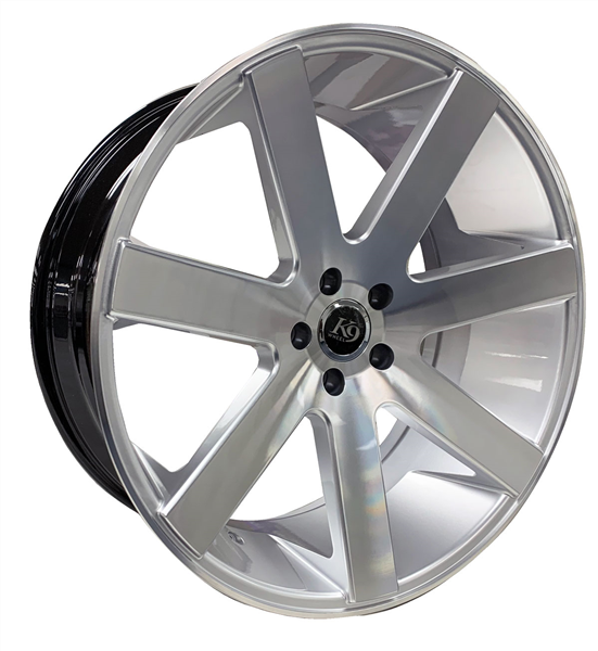 K9 7198 22X9.5+30 6X139.7 C.B 78.10 HYPER SILVER MACHINE FACE