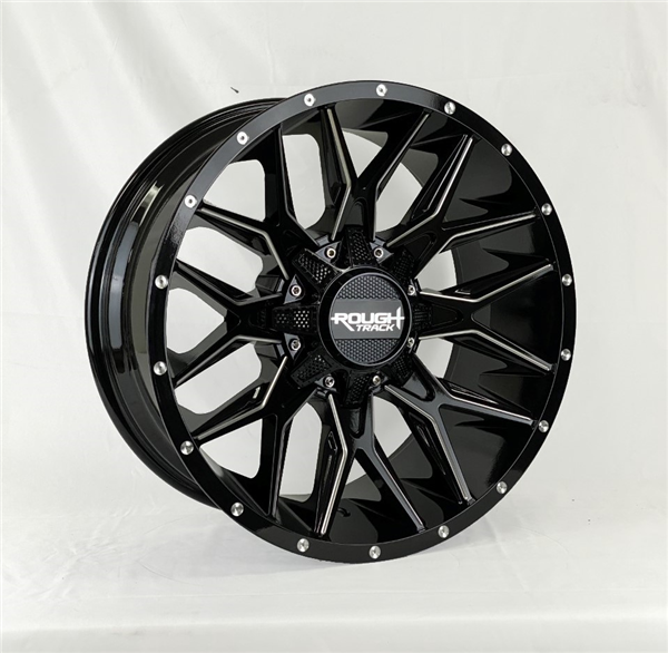 ROUGH TRACK A0214 20X9-12 8X170 C.B 125 GLOSS BLACK MILLED (BMS2)