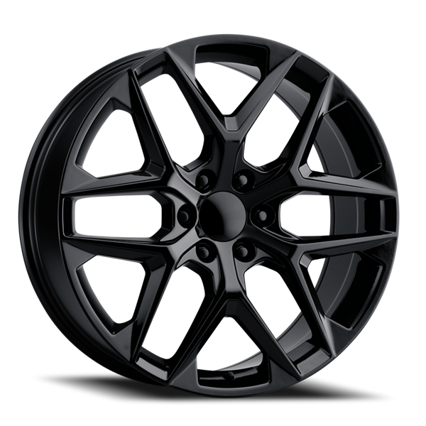 2142 REPLICA 24X10+31 6X139.7 C.B 78.10 BLACK w/ chrome cap