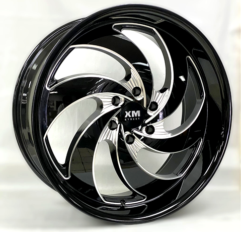 XM STREET XM-626 A0277 22X9.5+25 6X139.7 C.B 78.10 BLACK MILLED