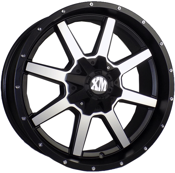 XTREME MUDDER XM-302 163 22X9+0 6X135+6X139.7 C.B 87.10 MATTE BLACK POLISH FACE