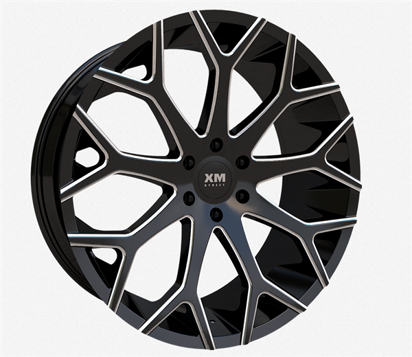 XM STREET XM-608 26X10+30 6X139.7 C.B 78.10 BLACK MILLED