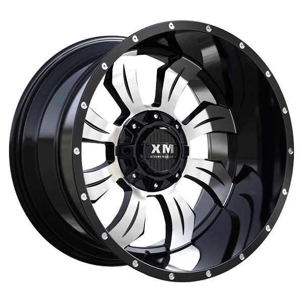XTREME MUDDER XM-323 8086 26X14-76 8X170 C.B 125 BLACK MACHINE FACE
