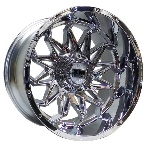 XTREME MUDDER XM-330 1266 24X14-76 8X180 C.B 125 M14CH CHROME