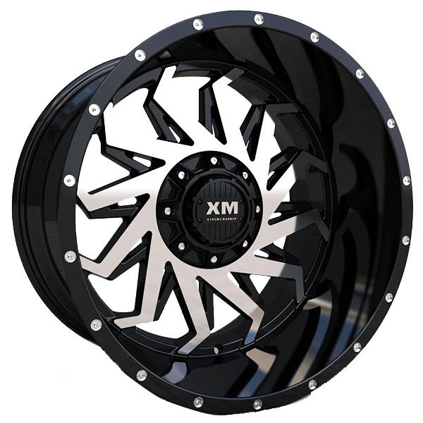 XTREME MUDDER XM-330 1266 26X14-76 6X135+6X139.7 C.B 87.10 BLACK MACHINE FACE
