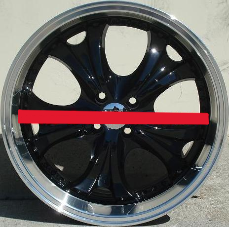 TYFUN TF-020 18X7.5+38 4X100 GLOSS BLACK FACE-CHROME LIP