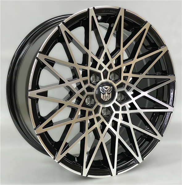 JH477 REPLICA 18X8+38 5X112 C.B 66.45 BLACK MACHINE FACE