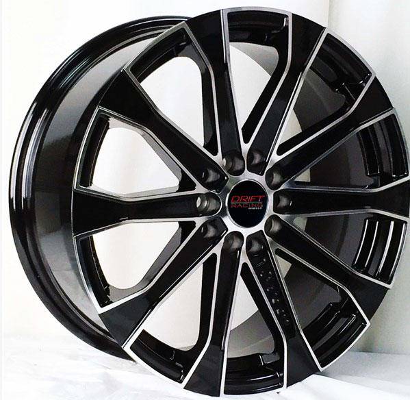 DRIFT RACING 10683 (10689) 18X8+38 5X108+5X114.3 GLOSS BLACK MACHINE FACE