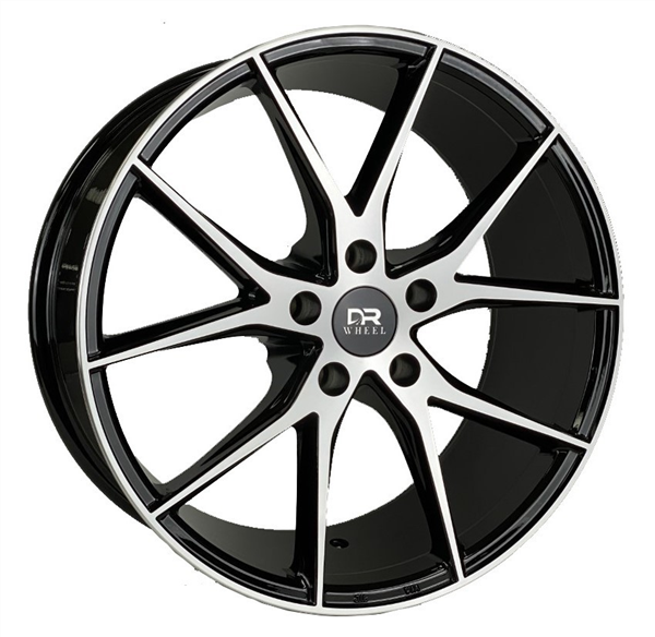 DRIFT RACING DR70 AO7000 18X8+35 5X108 C.B 73.10 BLACK MACHINE FACE *FORGED FLOW FORMED*