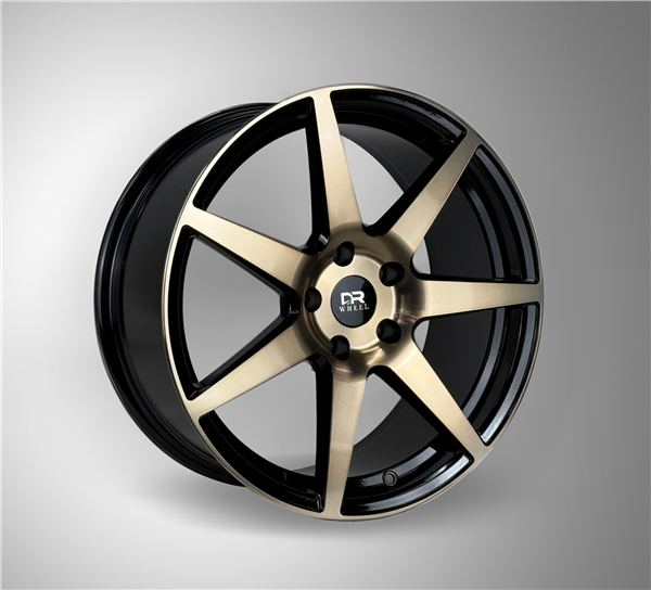 DRIFT RACING DR72 AO7002 18X8+35 5X114.3 C.B 73.10 BLACK MACHINE FACE+ BRONZE PAINT