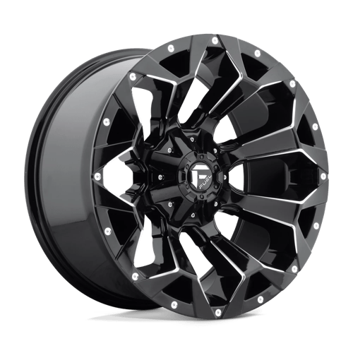 FUEL ASSAULT D-576 20X10 6X135/6X139.7/6X5.5 -22MM C.B-106.1 **GLOSS BLACK MILLED**
