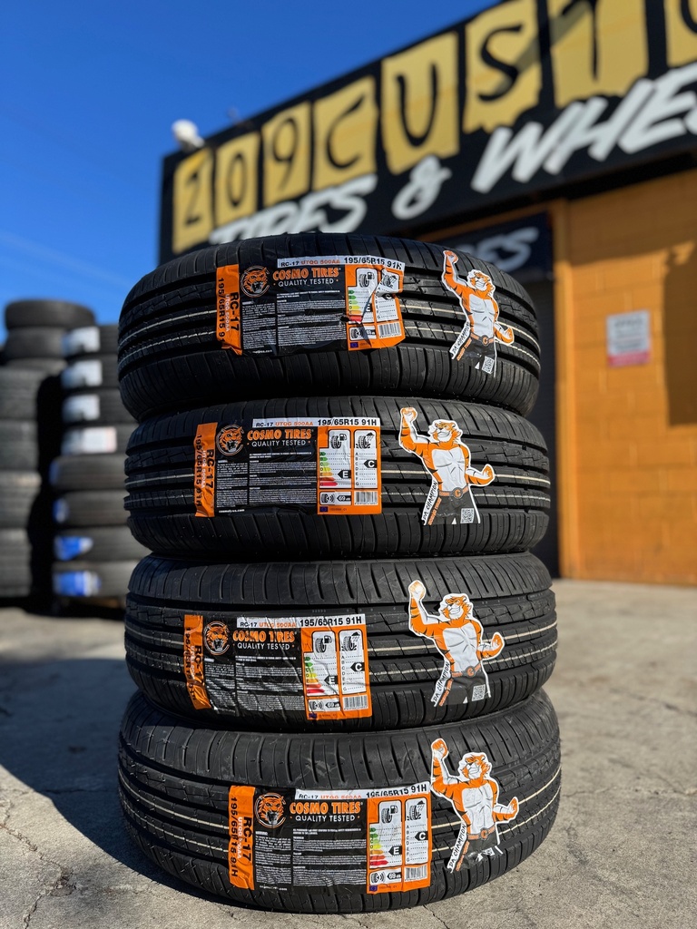 185/55R15 COSMO RC-17 BW 82V 500-A-A 50K+ ROAD HAZARD