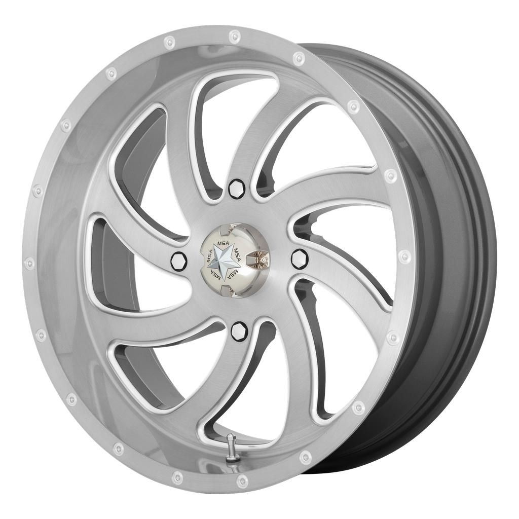 MA36 20X7 4X156 BRUSHED TITANIUM 00MM