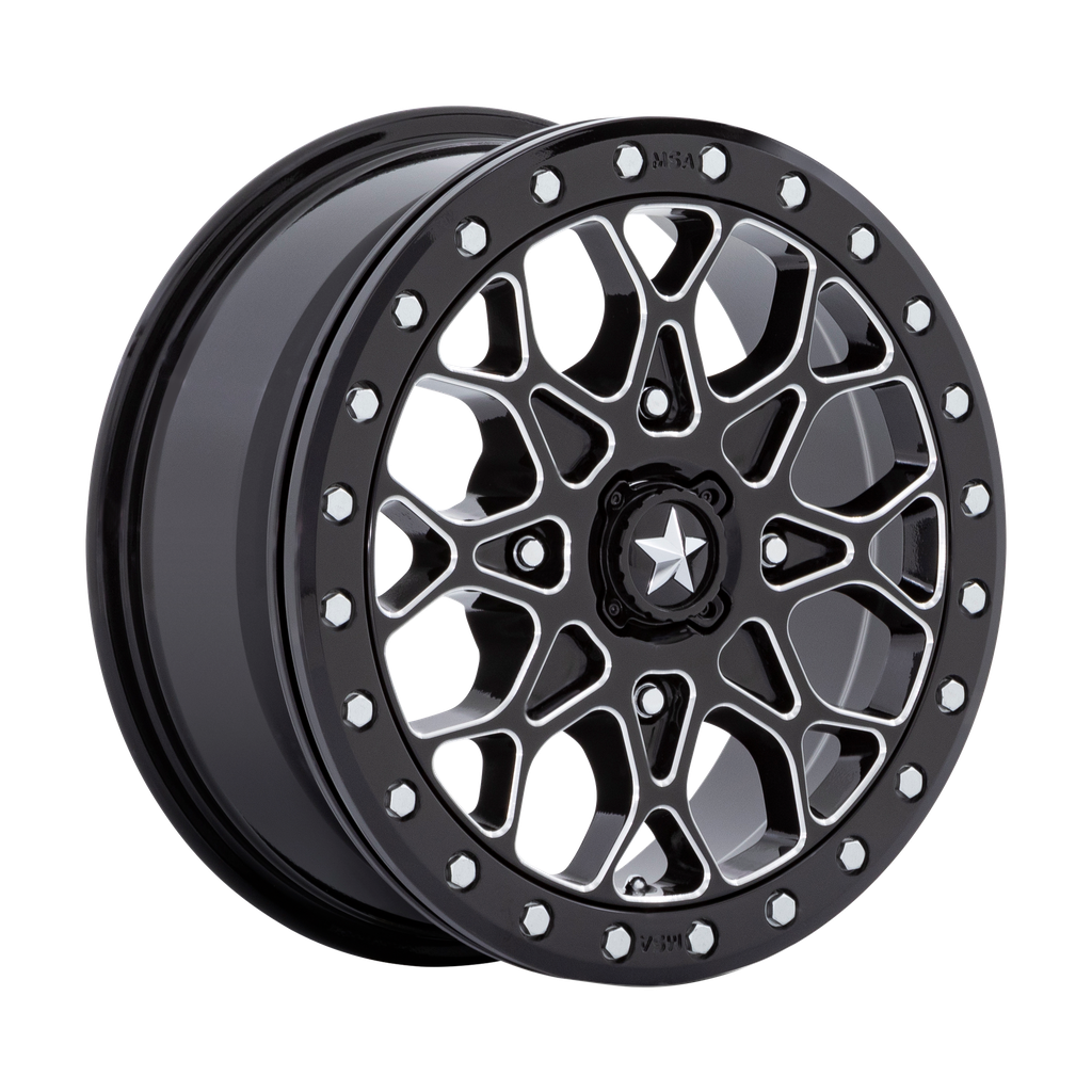 PORTAL UTV BL 15X6 4X110 G-BLK MILL +38