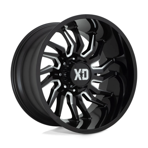 XD858 22X10 5X127 GLOSS BLACK MILL -18MM