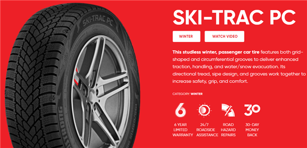 155/80R13 ARMSTRONG SKI-TRAC PC 79T + ROAD HAZARD