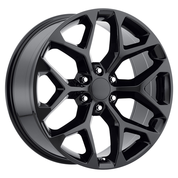 SNOWFLAKE CHEVY REPLICA SMX201X 24X10+24 6X139.7 (6X5.5) C.B 78.1 GLOSS BLACK