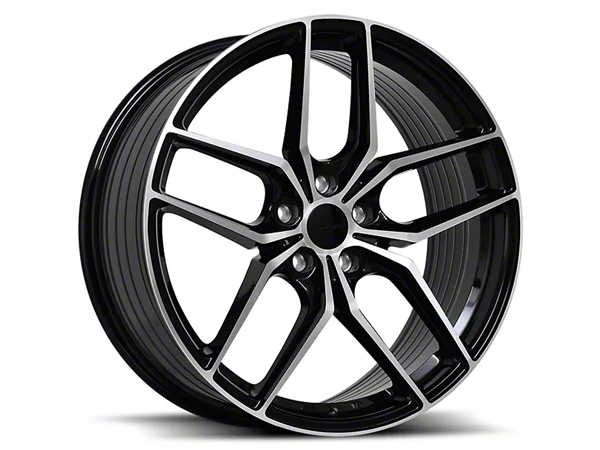 LIQUID METAL ROTARY 17X7.5+40 5X112 C.B-73.1 GMB GLOSS BLACK W/MACHINED FACE
