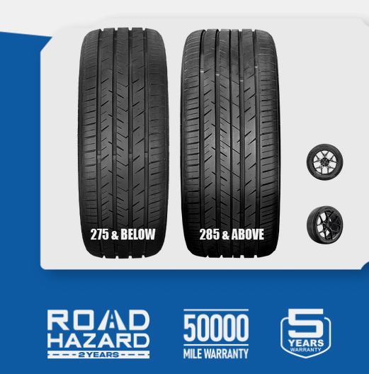 275/60R20 TRAVELSTAR ECOSPORT GT 116H 600A-A 50K+ ROAD HAZARD