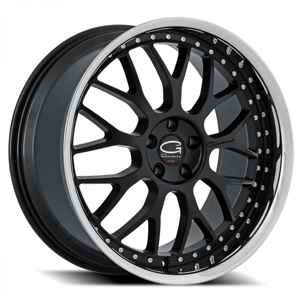 22X9 5X120 +30 C.B-74.1 (GB) SEMI GLOSS BLACK W/CHROME SS LIP ESSEX(GIOVANNA)