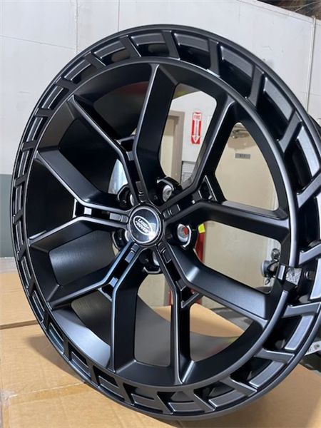 837 22X10 5X120 SATIN BLACK +38 C.B-72.6 ****RANGE ROVER REPLICA****