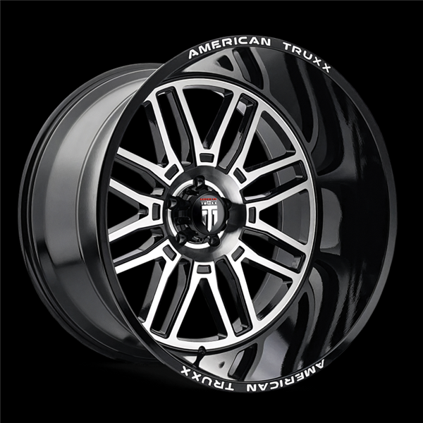 AMERICAN TRUXX RESTLESS AT1915 24X14 6X139.7 -76MM 106 GLOSS BLACK MACHINED