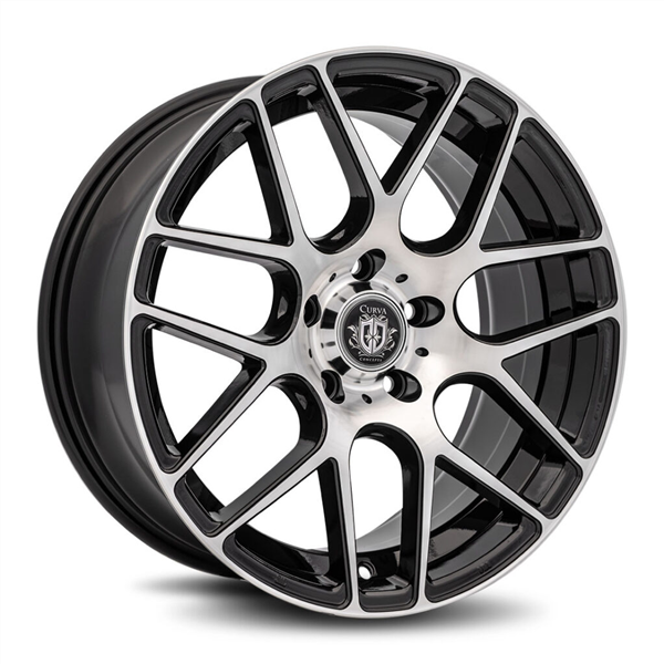 CURVA 7 20X8.5 5X120 GLOSS BLACK MACHINE FACE +35 C.B 72.56