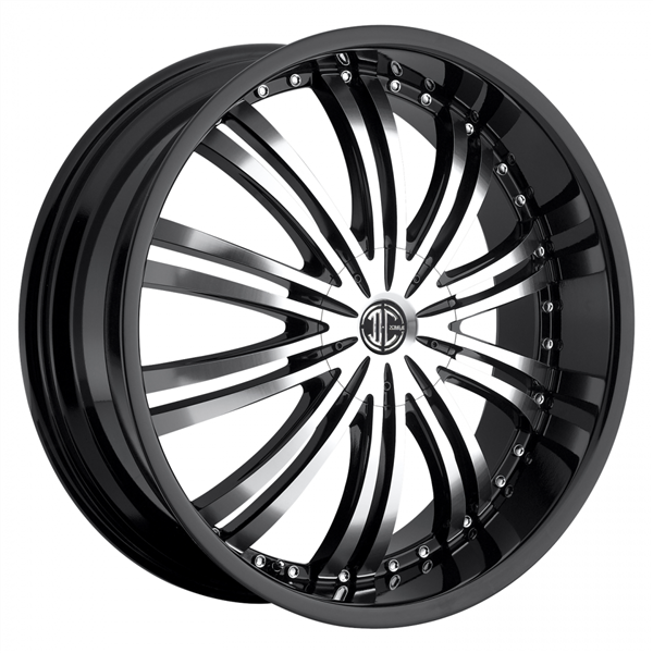 2 CRAVE-N01 BLACK/MACHINE FACE 20X8.5 5X105/5X4.5 +40 +74.1