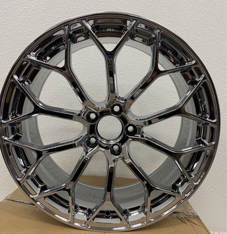 AE-134 NANO CHROME 22X10.5 5X112 +38 +66.45 *FORGED 1 PC.* ***NO CENTER CAPS***