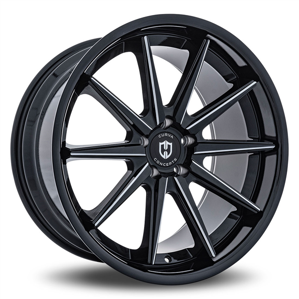 CURVA C24 20X10.5 5X120 +35 CB73.1 GLOSS BLACK MILLED WINDOWS