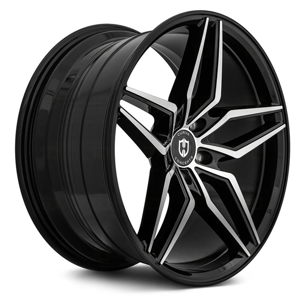 CURVA C25 20X10 5X114.3 +40 CB73.1 GLOSS BLACK MACHINE FACE