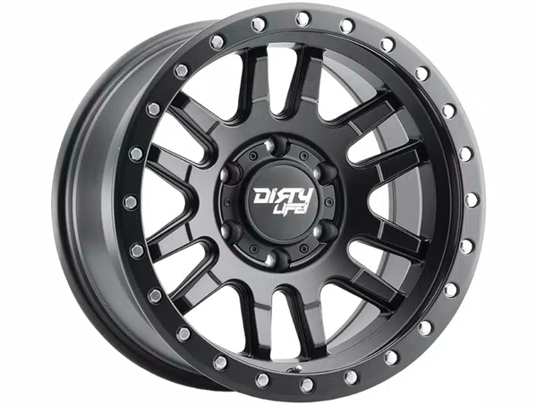 DIRTY LIFE CANYON PRO 9309 17X9 5X127 -12 CB71.5MM MATTE BLACK W BLACK LIP