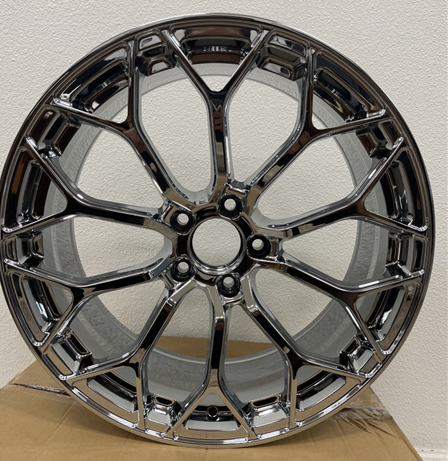 AE-134 NANO CHROME 22X9.0 5X112 +30 +66.45 *FORGED 1 PC.* ***NO CENTER CAPS***