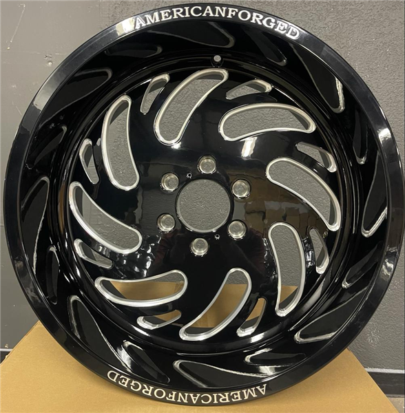 AMERICAN FORGED- AF798 GLOSS BLACK/MILLED 20X10 6X135 -18 +87.1 *DRIVER SIDE*