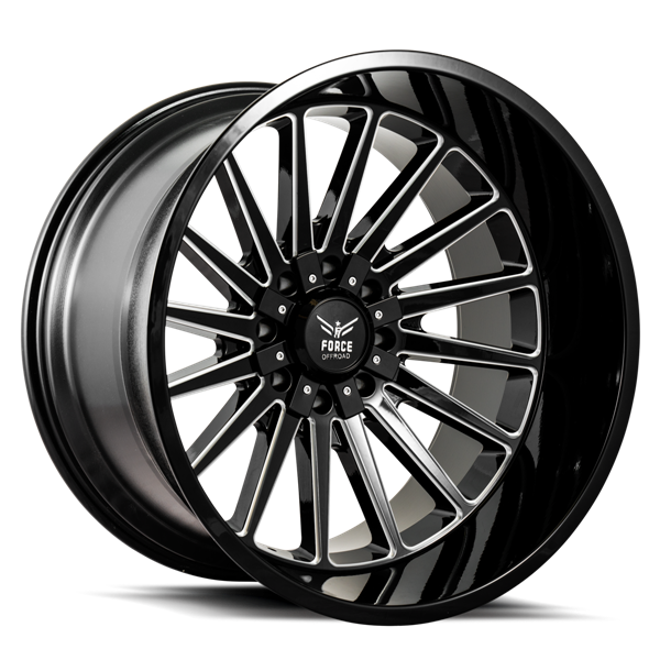F40 22X12 6X135/139.7 -44 CB106.1 BLACK MILLED