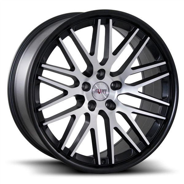 AVAT-AV12 MATTE BLACK/MACHINE FACE 22X10.5 5X4.5/5X115 +40 +73.1